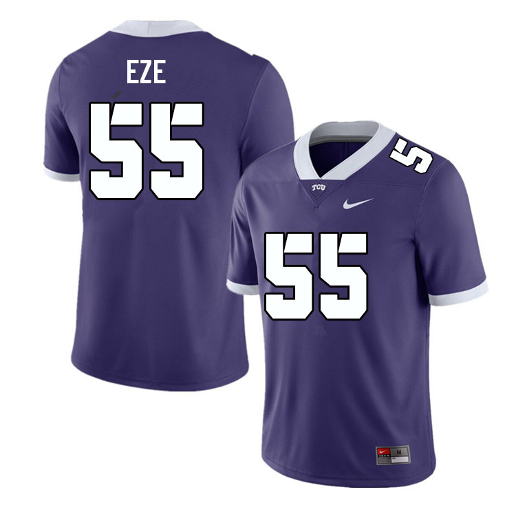 Men #55 Obinna Eze TCU Horned Frogs College Football Jerseys Sale-Purple